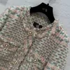 Designer Veste pour femmes hiverneux Nouveau manteau à manches longues en tweed à laine courte populaire en tweed