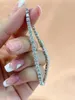 Corrente de Tenis Zirconia Cúbica Ouro Prata Atacado Hazado Cry Crystal Cz Diamond Tennis Pulsera