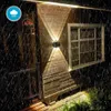 Super Bright Solar lyser upp utomhusvattentät vägglampa för trädgårdsgård veranda staket dekoration 240419