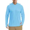 Hoodies masculins Upf50 manches longues à manches longues à manches longues à manches longues à manches longues T-shirt de protection sportive / UV