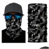 Masques de fête extérieurs Scarpe magique sans couture Ski Camo Camo Half Face Mask Bandana Necher Bandband Turban Cycling Drop Livrot Home Gard Dh7at