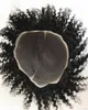 Curly Toupee Full Loce Afro Wave Capelli Toupee Remy Human Hair Toupee per uomini neri Sistema di sostituzione di uomini naturali Uomini in pizzo svizzero W7126872