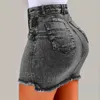 Damen Sommer High Tailled Mini Jeansrock Sexy Ladies Club Party Tragen schlanker Bodycon Short Jeans Frau 240424