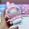 Cartoon Fan Student Dormitory Electric Fan USB Small Fan Rechargeable Desktop Portable Fan Children Gift