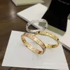 Van Cl AP Classic Gogh Version V Gold Kaleidoscope Bracelet 18K Rose large édition étroite Full Sky Star Live