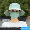 Cappelli a bordo largo maschera di polvere Cappello da tè per raccogliere secchio per berretto Proteggi Neck Fisherman anti-UV con lavoro agricolo rimovibile all'aperto