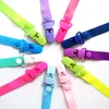 10 pcs Clip de sucette pour bébé chaîne à main fabriquée à la main des clips manuels colorés drôles avec anneau d'adaptateur en silicone pour Soother Mam Nuk Holder 240416