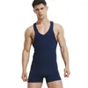 Roupa de ioga Sexy Letard sub -camiseta Men Sport Gym Bodysuit Bodysuit Body Socking Gumpensing Wresting Undershirts Shaper Club