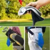 1 pcs 3 colori Policestro di asciugamano da golf con cassabinatore ad alta pulizia dell'assorbimento di acqua di pulizia delle palline sfere per le mani