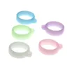 Band de lonyard de silicone 20 mm Glow Luminal dans le collier de silicium foncé O Clips d'anneau String Necy Corde Chaîne de chaîne de manège Couleur