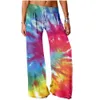 Spodnie damskie Capris Spring Tie-Dye Pants Summer Fashion Spodnie Kobiety swobodne luźne spodnie Strtwear Kobiety Y2K Spodnie Stylowe modne ubrania Y24042976v4