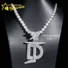 Anpassad brevhänge silver 925 VVS Moissanite Iced Out Diamond Hip Hop smycken halsband kubansk kedjebrev hänge desiger smycken