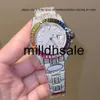 reloj rollen Relojes Shinny Watch Mens kijken 40 mm regenboog saffier automatisch mechanisch horloge roestvrijstalen riem waterdichte ontwerper man horloges montre de luxe