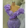 ASO EBI MERMAIDエイプリルライラックプロムドレススパンコールレースイブニングパーティーセカンドレセプションバースデーエンゲージメントガウンドレス