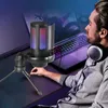 Микрофоны RGB Microphone USB Professional Gaming с технологией шумоподавления в штативах для универсальных