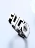 Endless Fashion Letter Ring Man Style rostfritt stålringar för kvinnor bröllop anpassade bokstäver initialer ring f ord punk stil3028745