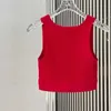 Zbiorniki damskie Camis Summer Red Color Crop Cute Sexy 501447 Odzież Hot Tops for Women Women Vetement Femme Halter Grey Tank Top Modna moda Y2K Tops D240427