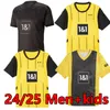 24 25 Maglie da calcio Dortmunds Borussia F.Nmecha Kamara Shirt calcistica di calcio 110th Haller Reus Neongelb Hummels Brandt Hazard Yeyna Bellingham Men Kit Kit Special