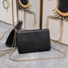 Klassische Quasten -Tasche luxuriöser Designer Krokodilmuster Kette Eins Schulter -Crossbody -Tasche Horizontales Flip -vielseitiges Abendessen Frauenpartytaschen