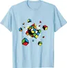 Herr t-shirts exploderande Rubix Rubiks Rubics Cube Present gåva för barn T-shirt tight tshirts Classic Tops Ts Cotton Men Casual T240425