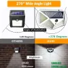 Dekorationer 1/2/4/8/PCS Solar Light Outdoor 100 LED Wall Lamp Pir Motion Sensor Lamp Vattentäta LED -lampor för Garden Street Decoration