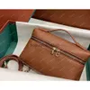 Loro Piano LP Lorospianasl LP19 BAG 5A Frauen Designerin echte Leder -Umhängetaschen Mode extra Taschen -Strauß Muster Two -Wege Zipper -Handtaschen Tasche Tasche