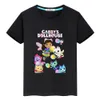 T-shirts 2024 Söt T-shirt Kawaii Gabbys Doll House Tryckt T-shirt 100% bomull Kort ärmpojkar Anime Top Y2K One Piece Childrens Clothing Girll2404