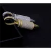 Bullette a sospensione da proiettile personalizzate hip hop vvs moissanite gioielli in argento ghiacciato a base di gioielli a pendantdesigner