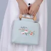 Bolso de flores bordado de lino yunzhiqi