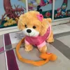 Robot Dog Interactive Dog Electronic Toys Plush Puppy Pet Walk Bark Leashing Teddy Toys For Children Birthday Gifts 240513