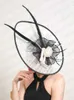 Chapeaux à bord large chapeaux chapeaux sinamay grands fascinateurs pour femmes mariage élégant fêtard chapeau chapeau femme derby kentucky pilule cœup hair Clip pour la millisterie y240426