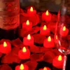 Candles 24pcs Heart Shape LED Flameless Tealight Candles Decorations For Romantic Night Valentines Day Wedding Anniversary Or Table D d240429