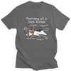 Męskie koszulki męskie anatomia koszulka Jack Russell Terrier Krótka bawełniana bawełniana tshirt letnia właściciel psa