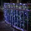 Décorations extérieures fées solaires lumières de cordes 105 pieds 310 lumières scintillantes étanches pour le jardin de jardin de jardin de Noël.