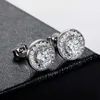 Hailer Jewelry Hot Sale 925 Sterling Silver Fine Jewelry 2.4CTW Passed Diamond Test Moissanite Halo Earring