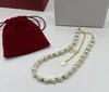 Nouveaux colliers de perles à la mode marque dames colliers dorés designers bijoux femmes colliers de chaîne de fête avec lettre8394097
