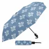 Umbrellas abstractas flores a mano dibujada a mano paraguas de viaje plegamiento portátil parasol a prueba de viento