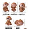Novelty Items Scptures Cute Resin Sitting Monkey Statue No Look Talk Listen Animal Scpture Home Garden Office Desk Decorative Ornament Dhd1T