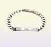Fashion punk bracelet cuff bangle men women designer cuban chain stainless steel jewelry women sterling silver hip hop bracelets b4515639