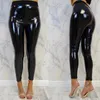 Leggings voor dames gotisch stretch glanzende look pu lederen vrouwen zwart slank push omhoog lange broek dames sexy mager