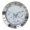 Super cichy luksusowy zegar ścienny metal nowoczesny design duży zegarek ścienny domowy zegar ze stali nierdzewnej świetlisty zegar data będzie działać