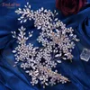 Nakrycia głowy Topqueen Wedding Hair Clips Złote spinki do włosów na głowę kryształowe dla panny młodej Kryształowa biżuteria Kobiety Tiara Headwear HP253