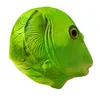 Maschera animale pesce verde halloween costume gratis spedizione maschera in lattice cosplay terror maschera oggetti di scena divertenti gipli maschera regalo felice decorazioni di halloween