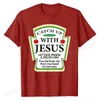 Men's T-Shirts Catchup With Jesus Shirt Funny Christian Gift T-Shirt Cute Personzed Top T-shirts Cotton Men Tops Shirts Personzed T240425