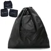 Sacs de rangement Couleur à provisions durables Black Conception évolutive Environmental Handsbag Facile à stocker Grocerie de voyage