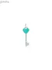 Colliers de pendentif 925 Womens en argent sterling exquis et à la mode Collier Key Blue Heart adapté aux filles en tant que pendentif bijoux de haute qualité