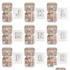 Boîtes bijoux Couleur de voyage blanc Couriers personnalisés anniversaire pour femmes adolescents de Noël filles initiales de lettres de gouttes Packin Otu9m