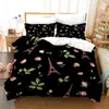 Roze roze bloemen dekbedovertrek waterverf lotus beddengoed set bloembladeren print dekbed king voor volwassenen kinderen slaapkamer decor 240424