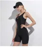 Women's Swimwear Sports swimsuit Womens one-piece boxer shorts with conservative belly covering slim fit small chest hot spring sports swimsuit d240429