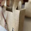 10a Designer Tassen Zomer Raffia's 2Size Font Tote Tas Luxe Wallet Dames Weef Schouderkoppeling Strandzakken Mens Handtas Straw Zwart Travel Shop Crossbody Bags Banden